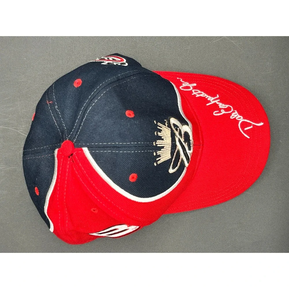 Dale Earnhardt Jr NASCAR Budweiser Racing‎ Hat Navy Red Embroidered #8 Signature